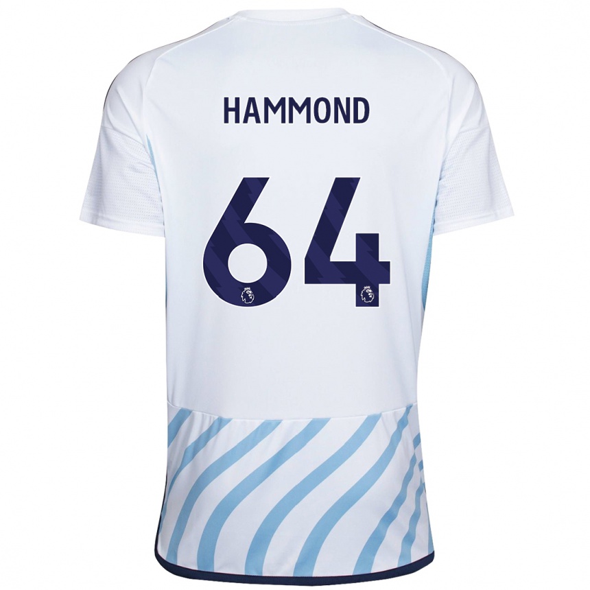 Hombre Fútbol Camiseta Ben Hammond #64 Blanco Azul 2ª Equipación 2023/24