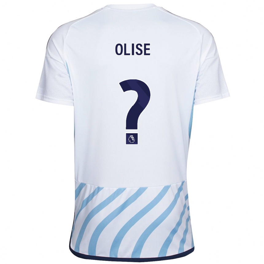 Hombre Fútbol Camiseta Josh Hamilton-Olise #0 Blanco Azul 2ª Equipación 2023/24