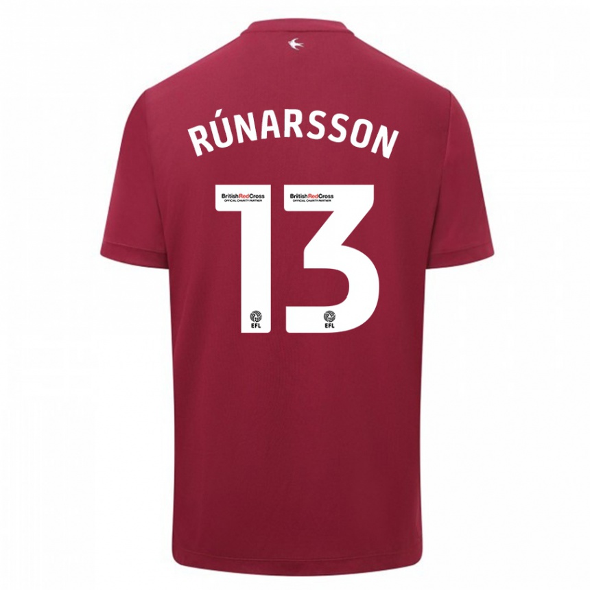 Hombre Fútbol Camiseta Runar Alex Runarsson #13 Rojo 2ª Equipación 2023/24