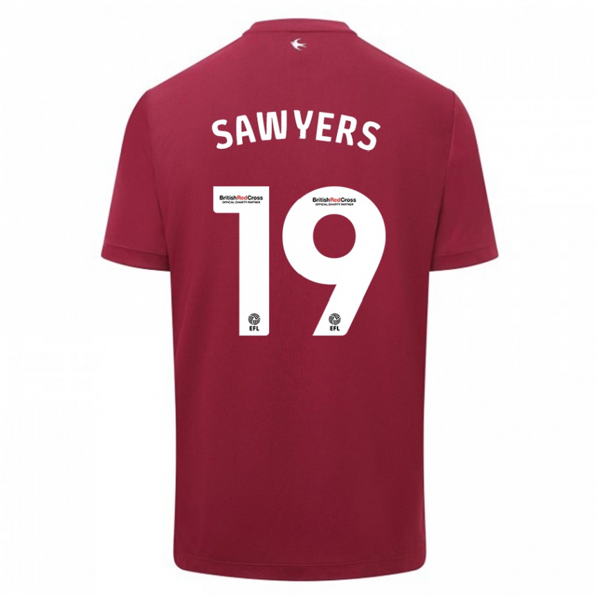 Hombre Fútbol Camiseta Romaine Sawyers #19 Rojo 2ª Equipación 2023/24