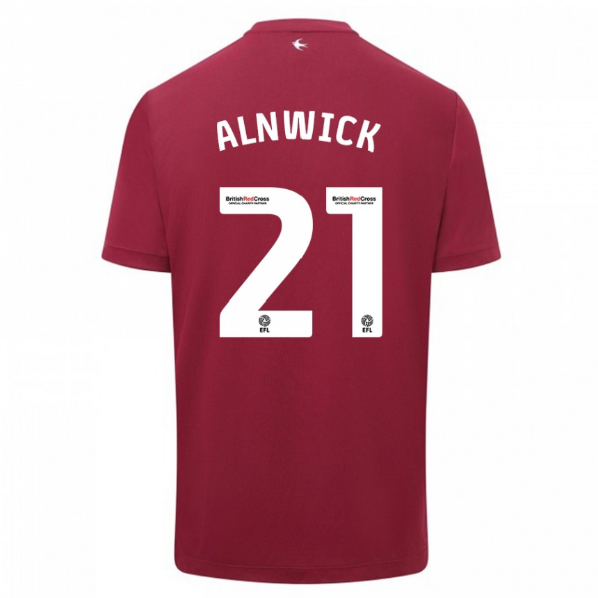 Hombre Fútbol Camiseta Jak Alnwick #21 Rojo 2ª Equipación 2023/24