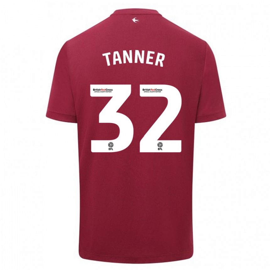 Hombre Fútbol Camiseta Ollie Tanner #32 Rojo 2ª Equipación 2023/24