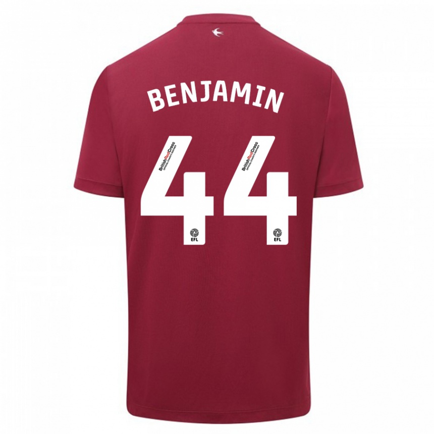 Hombre Fútbol Camiseta Xavier Benjamin #44 Rojo 2ª Equipación 2023/24