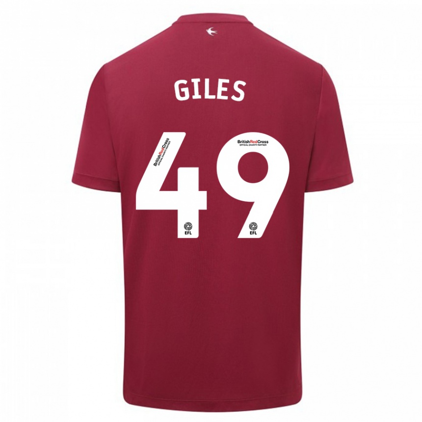 Hombre Fútbol Camiseta Luey Giles #49 Rojo 2ª Equipación 2023/24