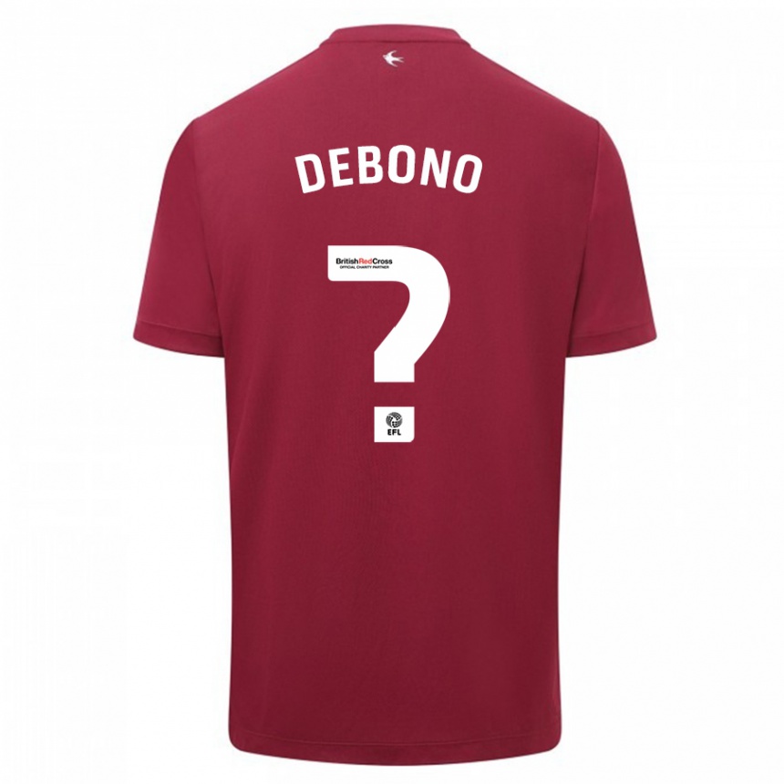 Hombre Fútbol Camiseta Alyas Debono #0 Rojo 2ª Equipación 2023/24