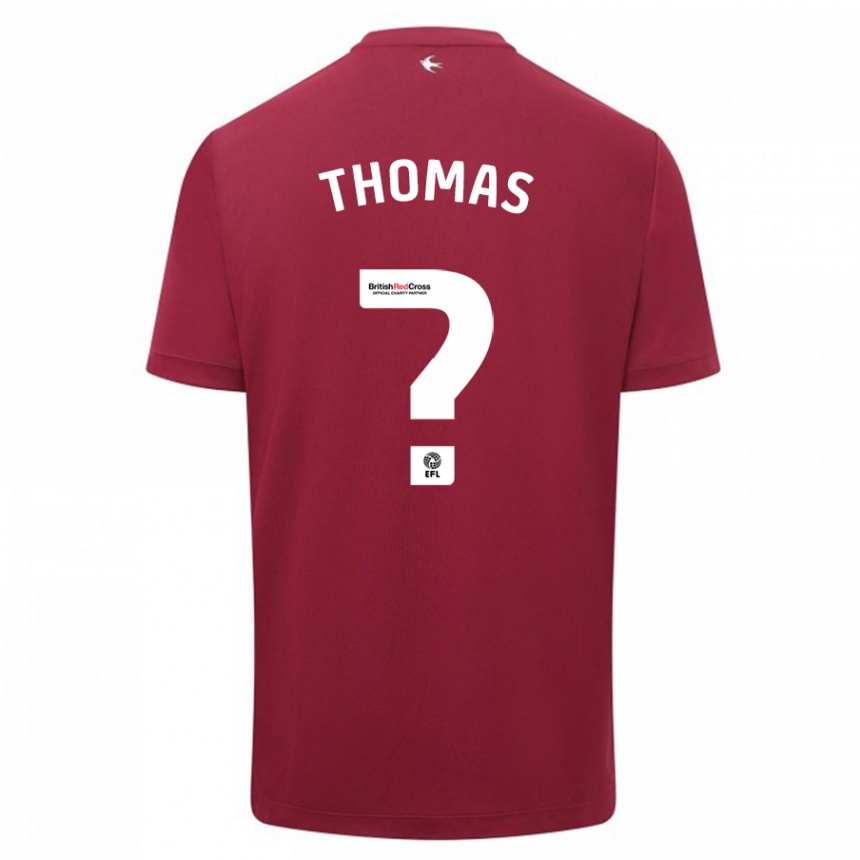 Hombre Fútbol Camiseta Jac Thomas #0 Rojo 2ª Equipación 2023/24