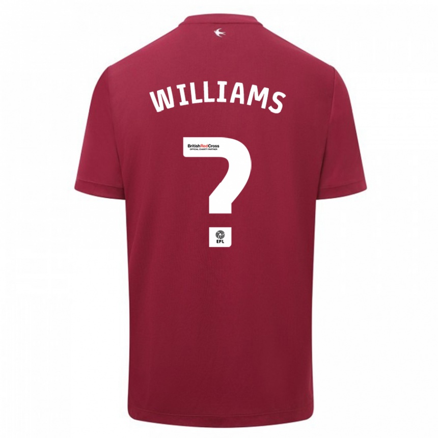 Hombre Fútbol Camiseta Noah Williams #0 Rojo 2ª Equipación 2023/24