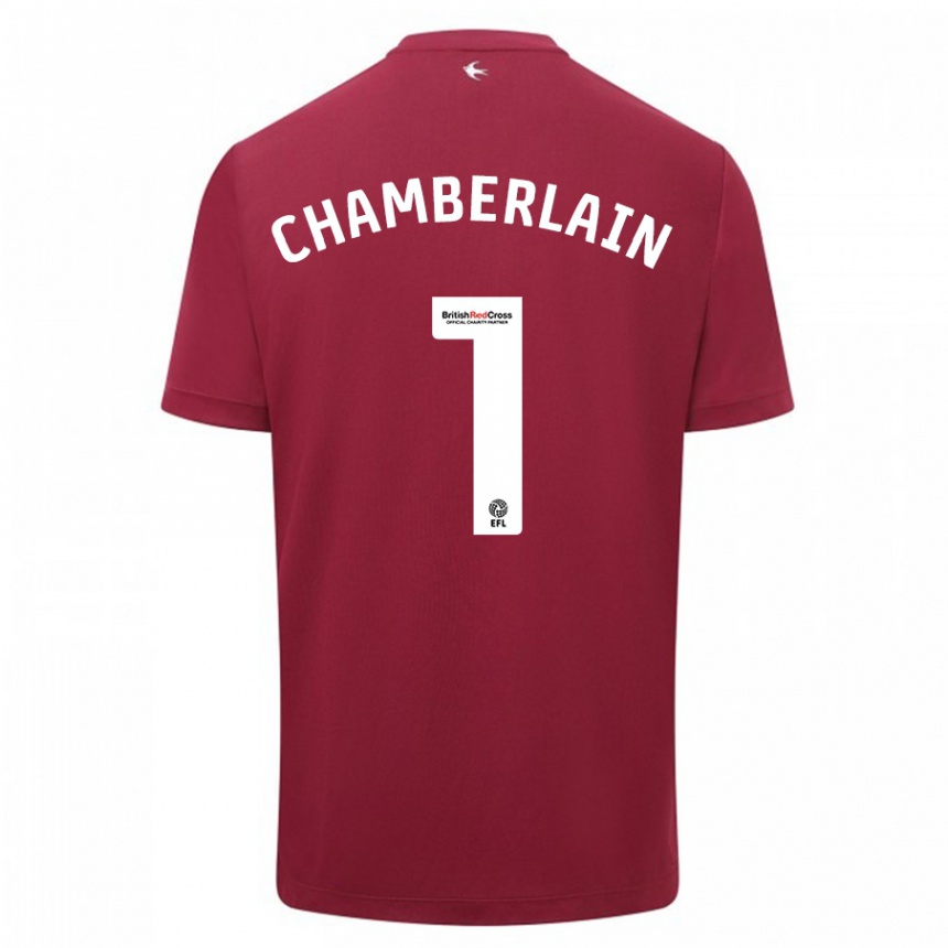 Hombre Fútbol Camiseta Ceryn Chamberlain #1 Rojo 2ª Equipación 2023/24