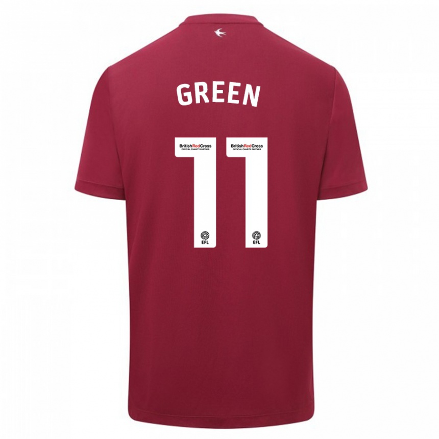 Hombre Fútbol Camiseta Danielle Green #11 Rojo 2ª Equipación 2023/24