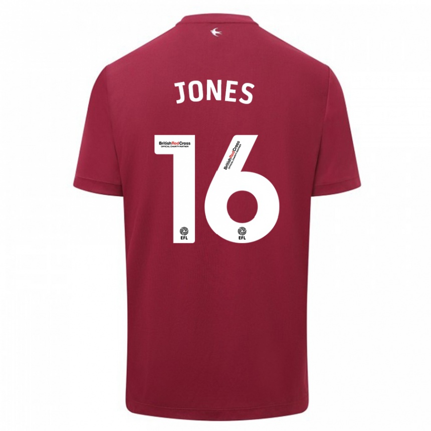 Hombre Fútbol Camiseta Ellie Jones #16 Rojo 2ª Equipación 2023/24