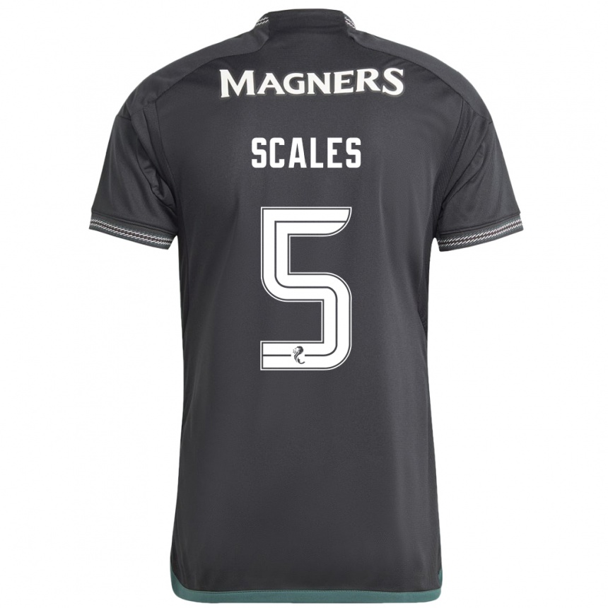 Hombre Fútbol Camiseta Liam Scales #5 Negro 2ª Equipación 2023/24