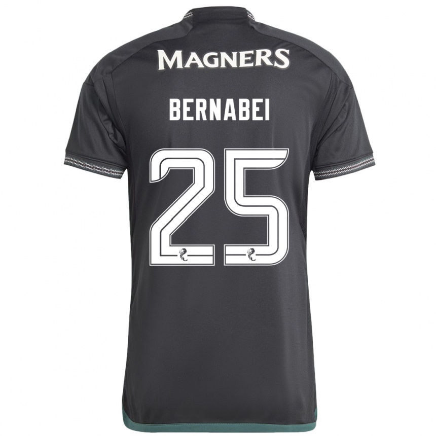 Hombre Fútbol Camiseta Alexandro Bernabéi #25 Negro 2ª Equipación 2023/24