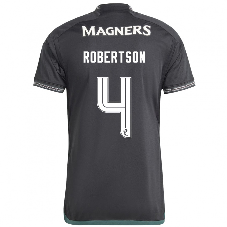 Hombre Fútbol Camiseta Lisa Robertson #4 Negro 2ª Equipación 2023/24