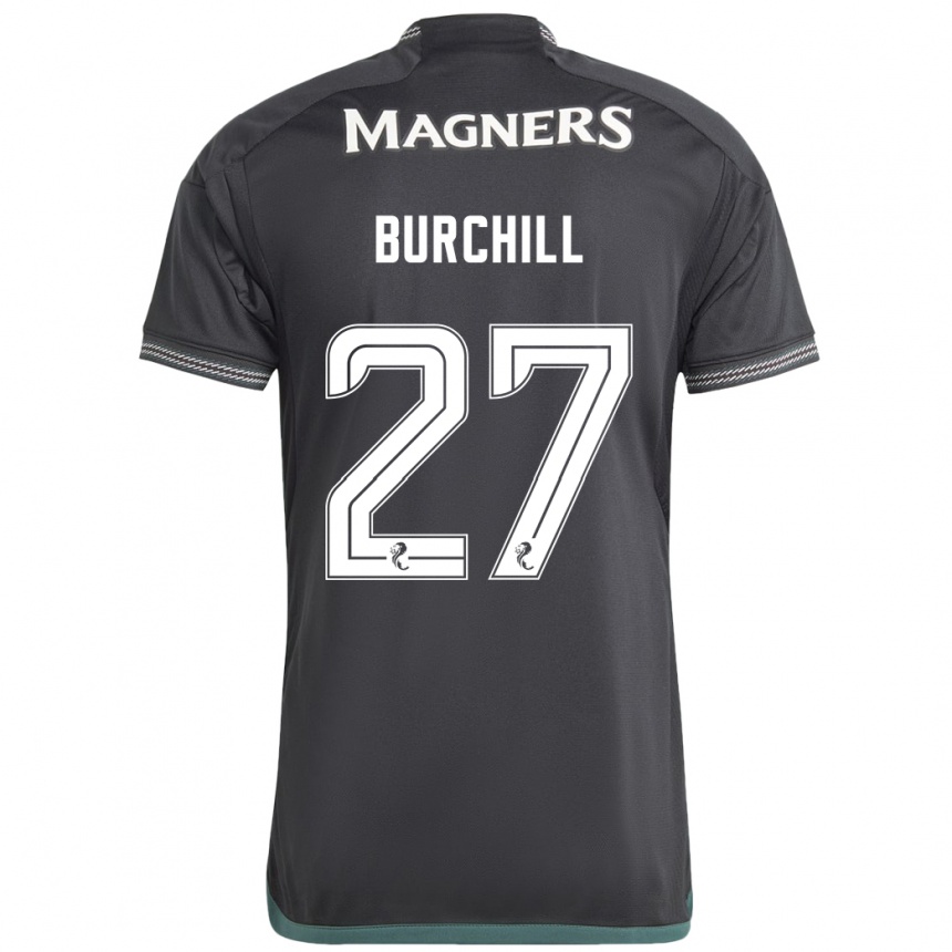 Hombre Fútbol Camiseta Tiree Burchill #27 Negro 2ª Equipación 2023/24