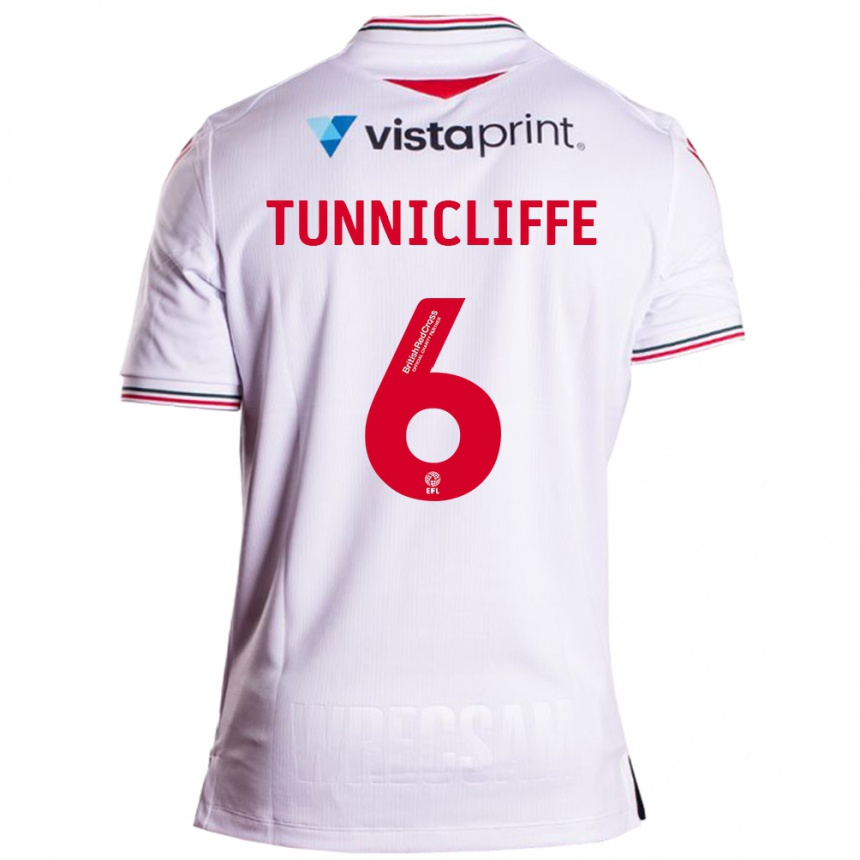 Hombre Fútbol Camiseta Jordan Tunnicliffe #6 Blanco 2ª Equipación 2023/24