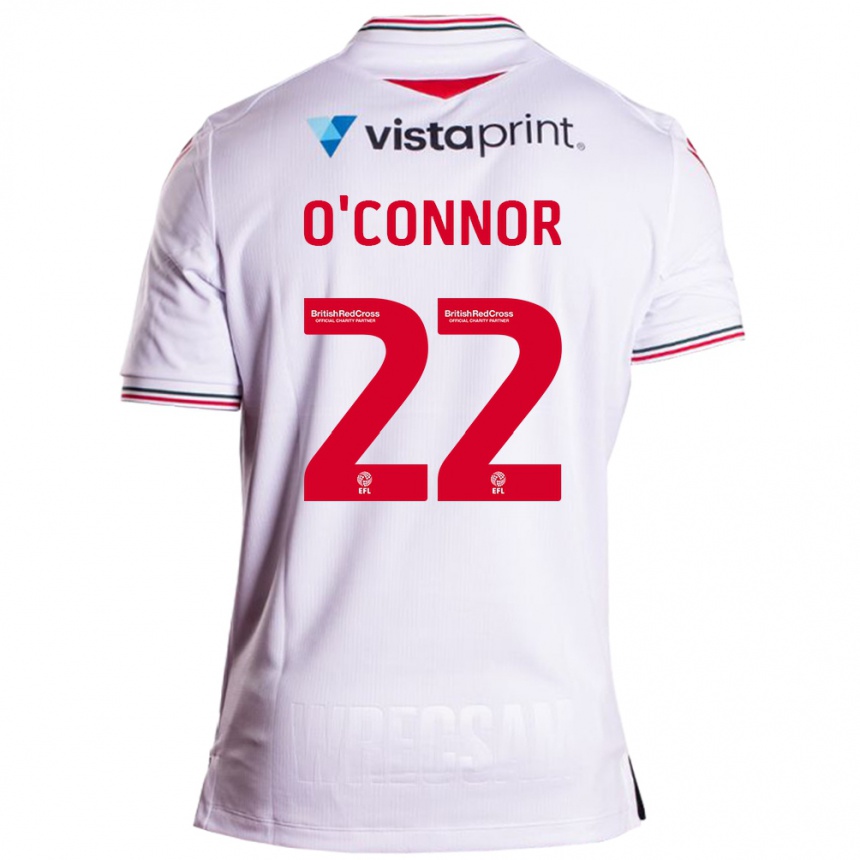 Hombre Fútbol Camiseta Thomas O'connor #22 Blanco 2ª Equipación 2023/24