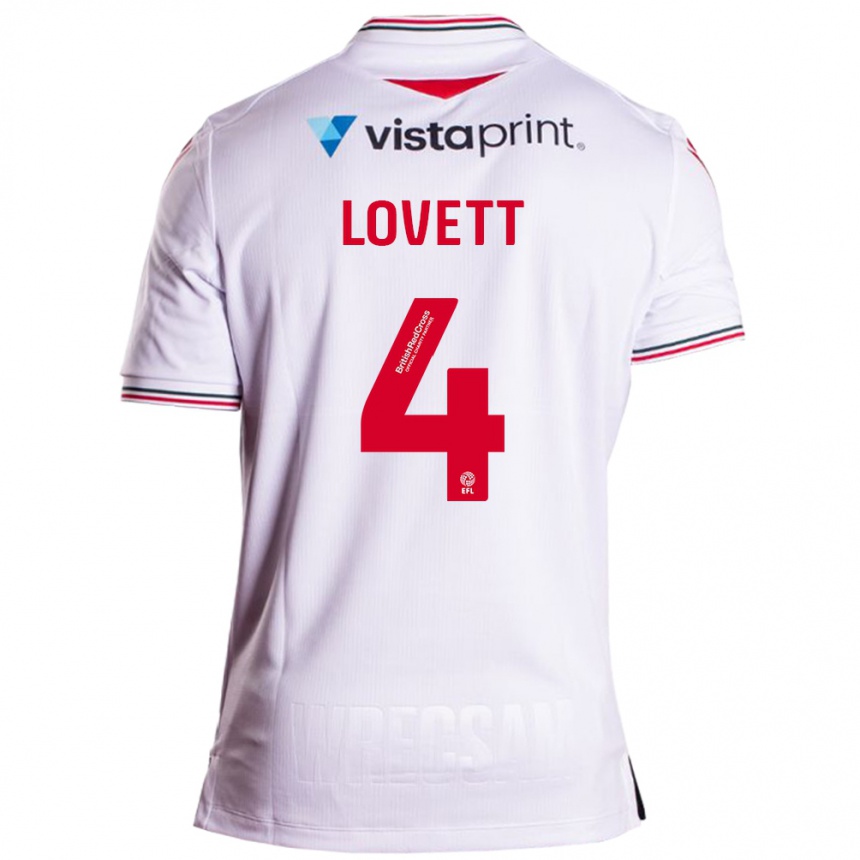 Hombre Fútbol Camiseta Erin Lovett #4 Blanco 2ª Equipación 2023/24