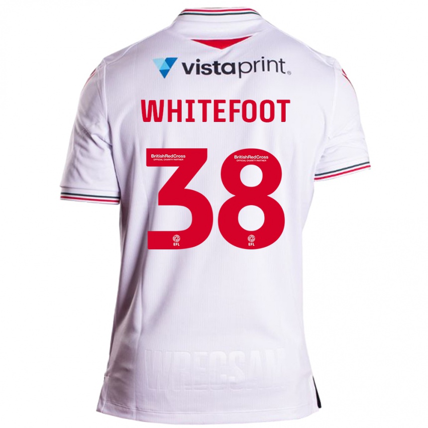 Hombre Fútbol Camiseta Lily Whitefoot #38 Blanco 2ª Equipación 2023/24