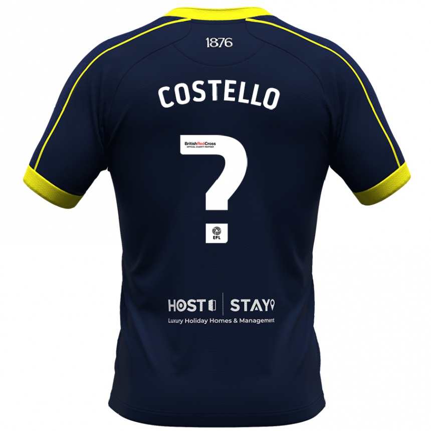 Hombre Fútbol Camiseta Jd Costello #0 Armada 2ª Equipación 2023/24