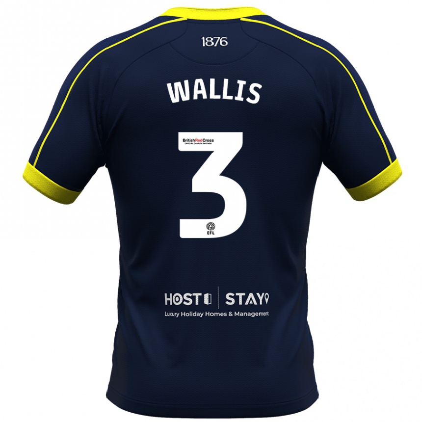 Hombre Fútbol Camiseta Emma Wallis #3 Armada 2ª Equipación 2023/24