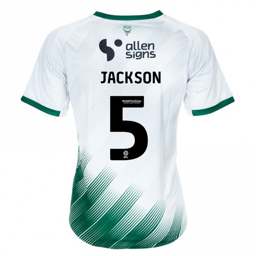 Hombre Fútbol Camiseta Adam Jackson #5 Blanco 2ª Equipación 2023/24