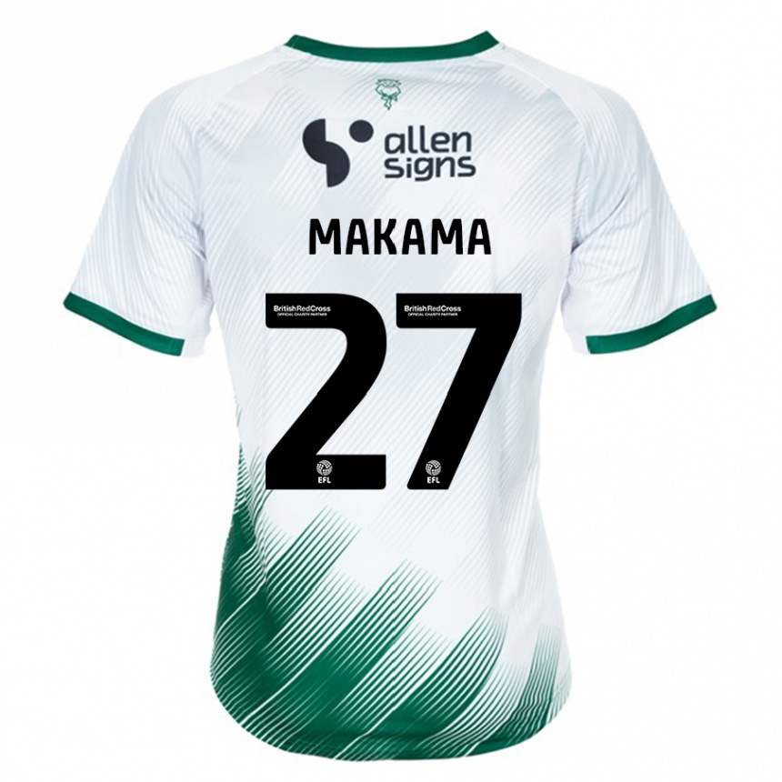 Hombre Fútbol Camiseta Jovon Makama #27 Blanco 2ª Equipación 2023/24