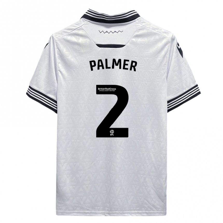 Hombre Fútbol Camiseta Liam Palmer #2 Blanco 2ª Equipación 2023/24