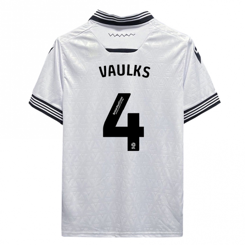 Hombre Fútbol Camiseta Will Vaulks #4 Blanco 2ª Equipación 2023/24