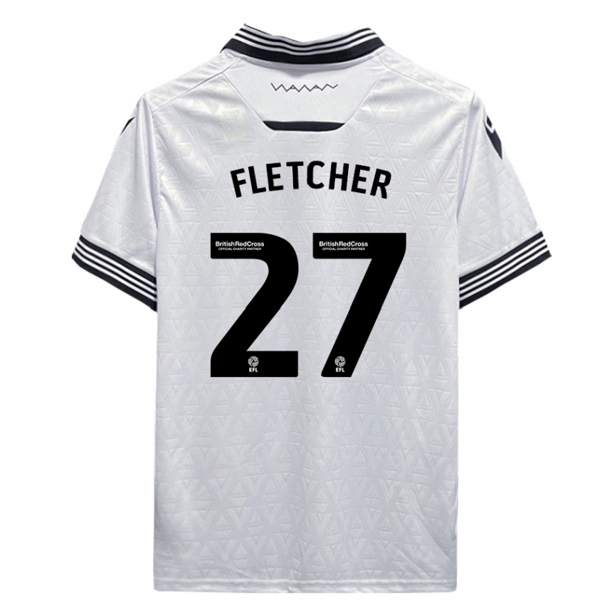 Hombre Fútbol Camiseta Ashley Fletcher #27 Blanco 2ª Equipación 2023/24