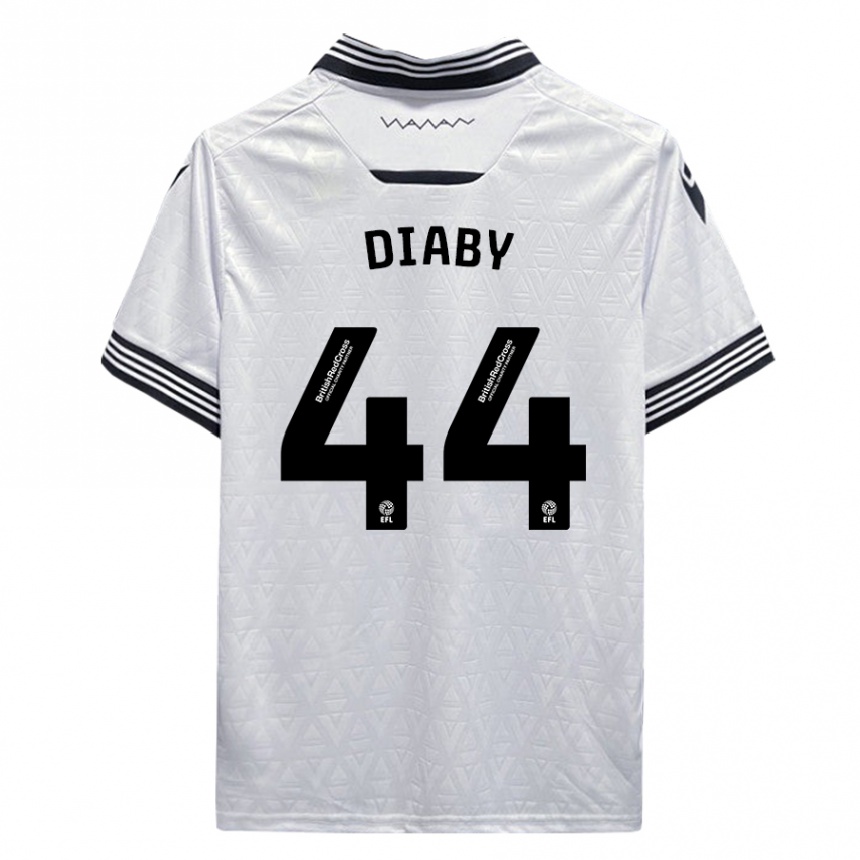Hombre Fútbol Camiseta Momo Diaby #44 Blanco 2ª Equipación 2023/24