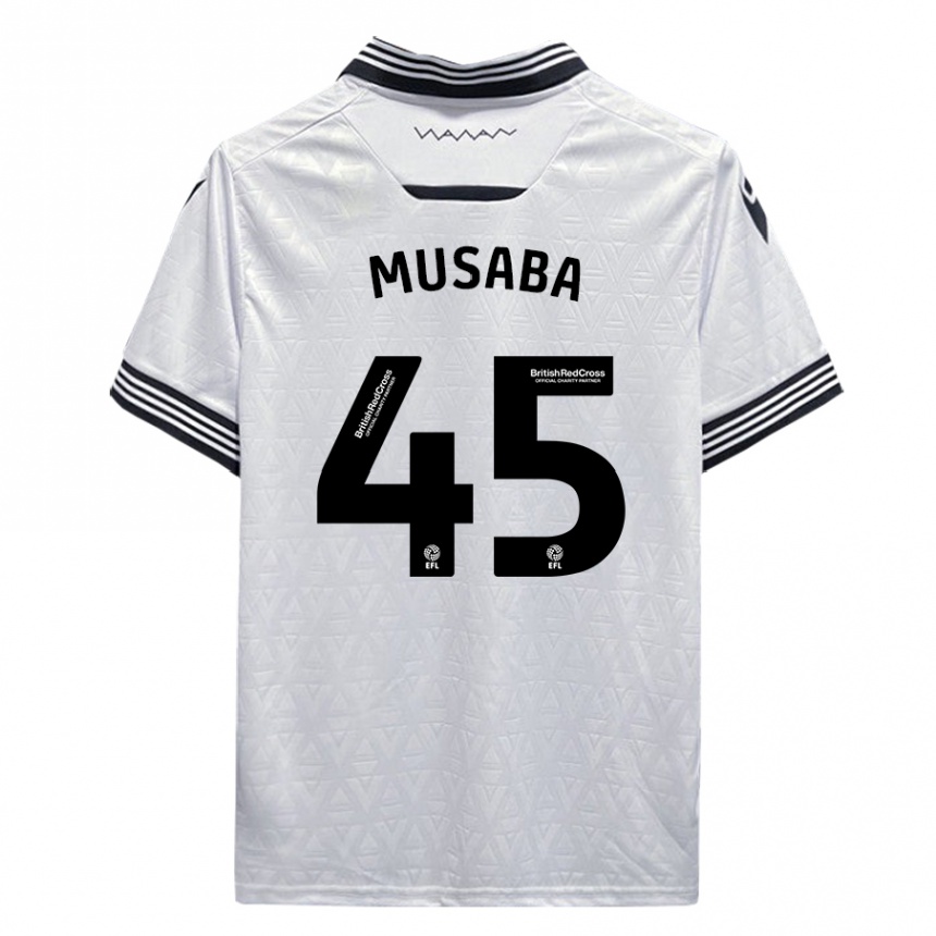 Hombre Fútbol Camiseta Anthony Musaba #45 Blanco 2ª Equipación 2023/24