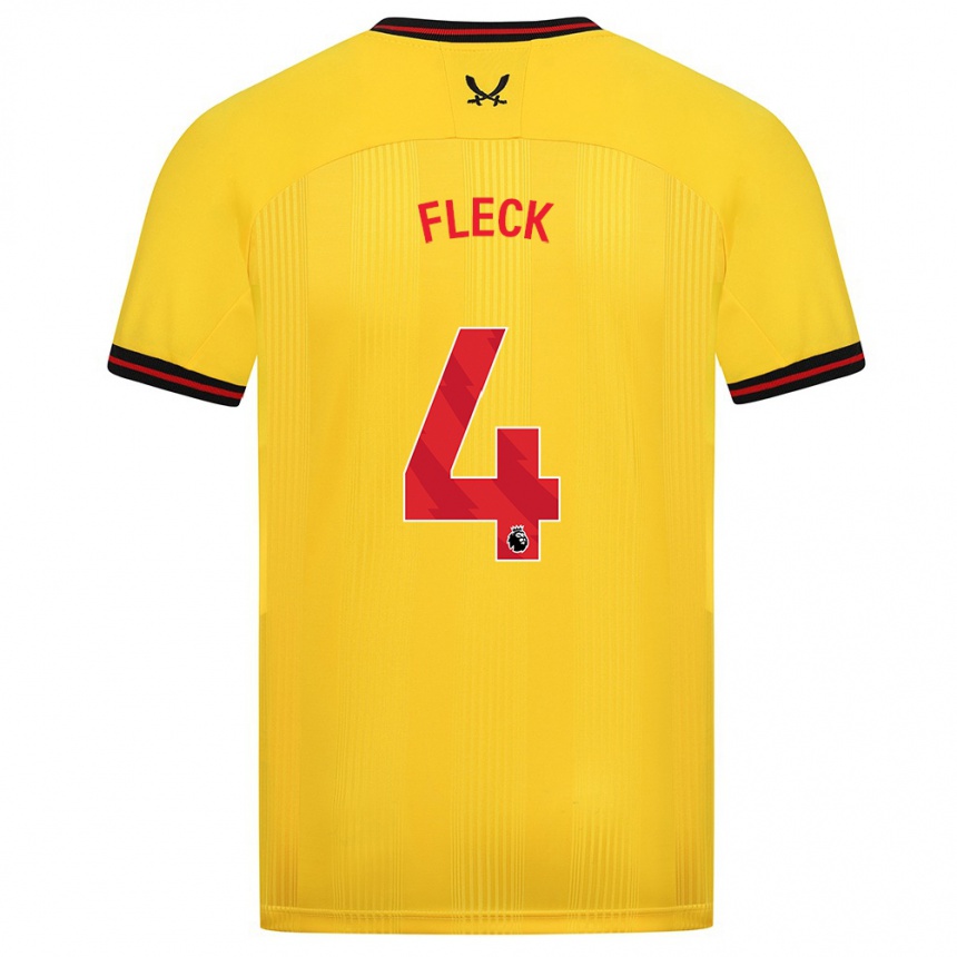 Hombre Fútbol Camiseta John Fleck #4 Amarillo 2ª Equipación 2023/24