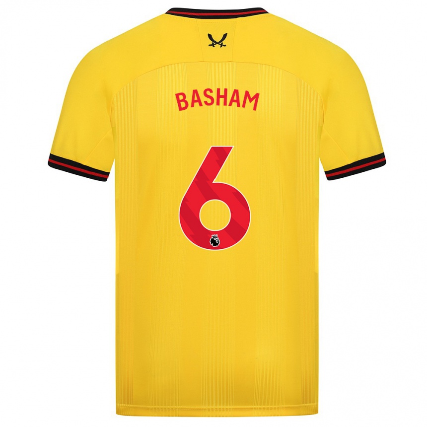 Hombre Fútbol Camiseta Chris Basham #6 Amarillo 2ª Equipación 2023/24