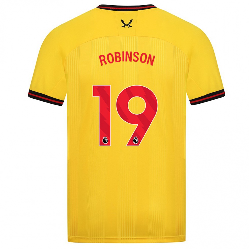 Hombre Fútbol Camiseta Jack Robinson #19 Amarillo 2ª Equipación 2023/24