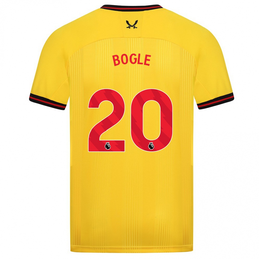 Hombre Fútbol Camiseta Jayden Bogle #20 Amarillo 2ª Equipación 2023/24