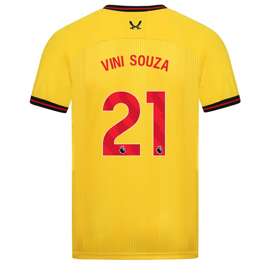 Hombre Fútbol Camiseta Vini Souza #21 Amarillo 2ª Equipación 2023/24