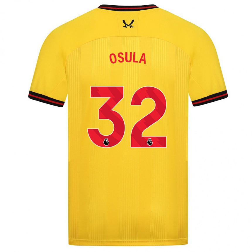 Hombre Fútbol Camiseta William Osula #32 Amarillo 2ª Equipación 2023/24