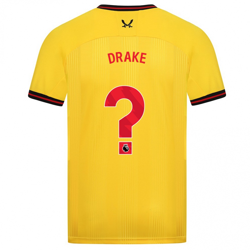 Hombre Fútbol Camiseta Ben Drake #0 Amarillo 2ª Equipación 2023/24