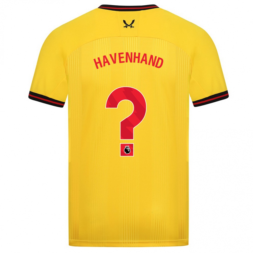 Hombre Fútbol Camiseta Kurtis Havenhand #0 Amarillo 2ª Equipación 2023/24