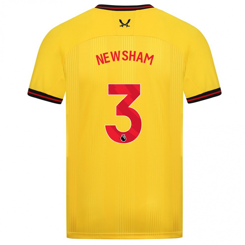 Hombre Fútbol Camiseta Charlotte Newsham #3 Amarillo 2ª Equipación 2023/24