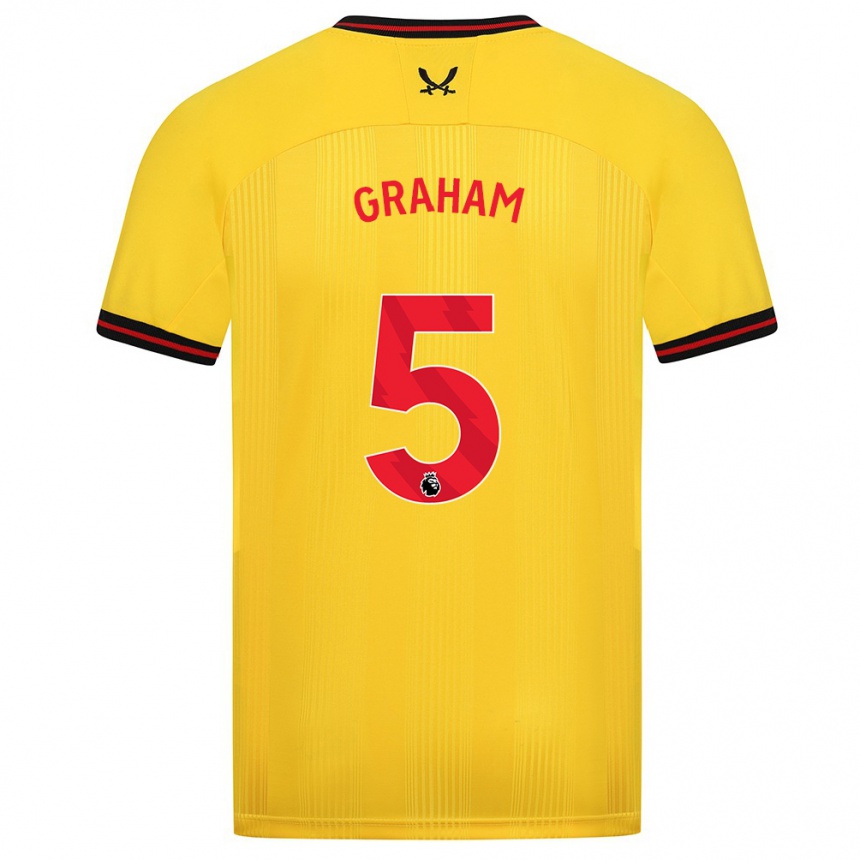 Hombre Fútbol Camiseta Molly Graham #5 Amarillo 2ª Equipación 2023/24