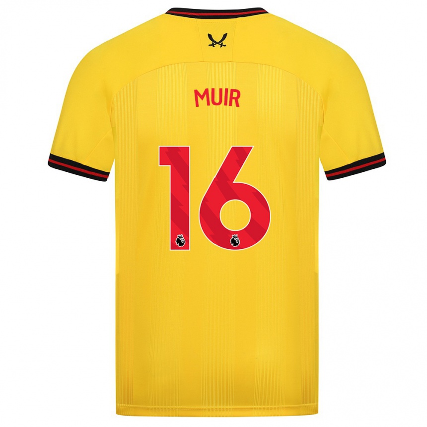 Hombre Fútbol Camiseta Chene Muir #16 Amarillo 2ª Equipación 2023/24