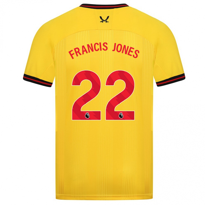 Hombre Fútbol Camiseta Maria Francis-Jones #22 Amarillo 2ª Equipación 2023/24