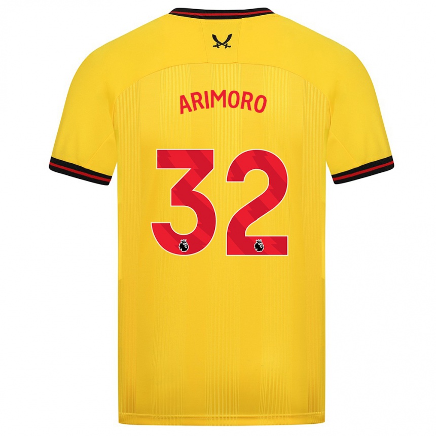 Hombre Fútbol Camiseta Juliet Khinde Adebowale-Arimoro #32 Amarillo 2ª Equipación 2023/24