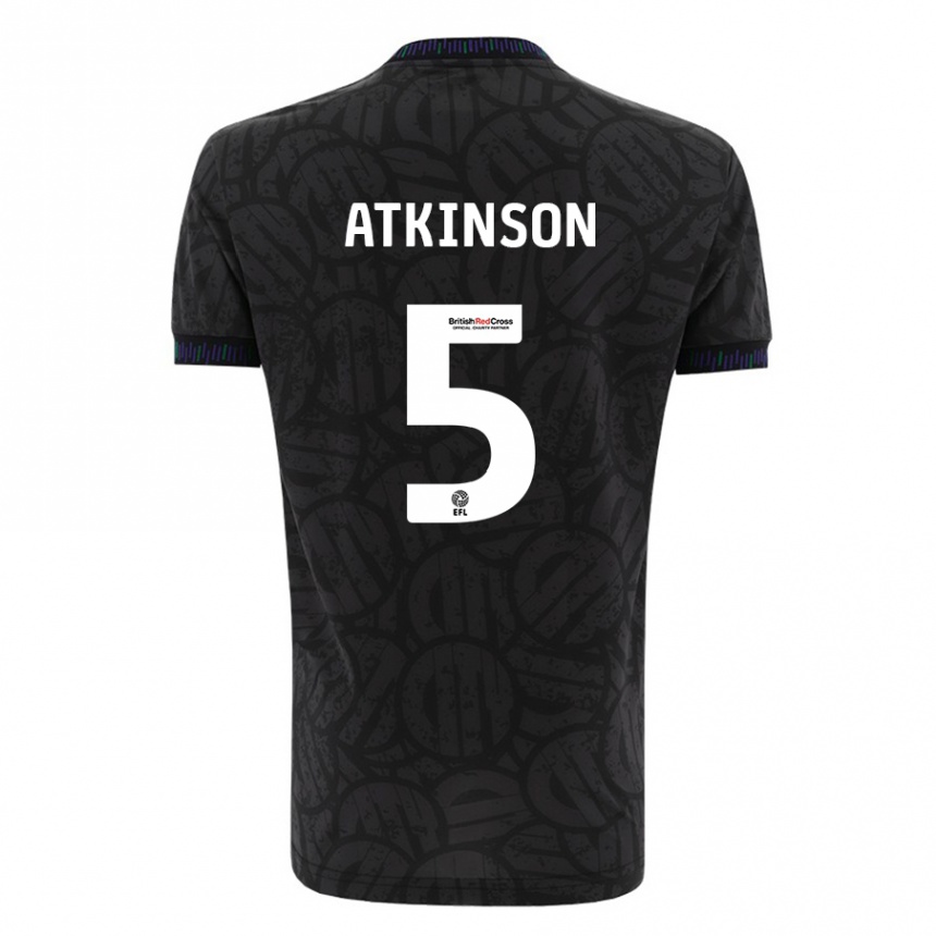 Hombre Fútbol Camiseta Rob Atkinson #5 Negro 2ª Equipación 2023/24