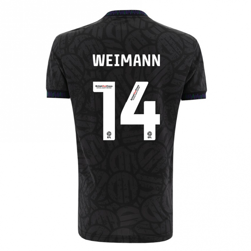 Hombre Fútbol Camiseta Andreas Weimann #14 Negro 2ª Equipación 2023/24
