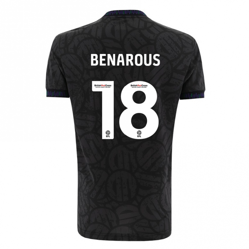 Hombre Fútbol Camiseta Ayman Benarous #18 Negro 2ª Equipación 2023/24