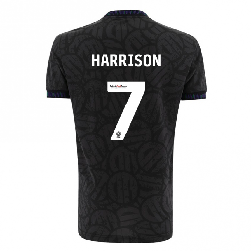 Hombre Fútbol Camiseta Abi Harrison #7 Negro 2ª Equipación 2023/24