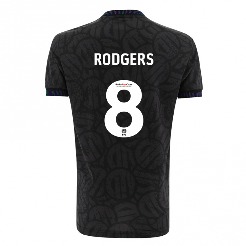Hombre Fútbol Camiseta Amy Rodgers #8 Negro 2ª Equipación 2023/24