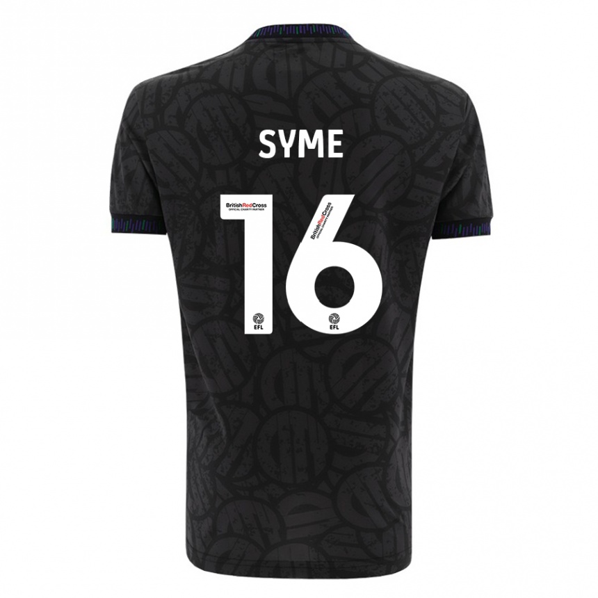 Hombre Fútbol Camiseta Emily Syme #16 Negro 2ª Equipación 2023/24